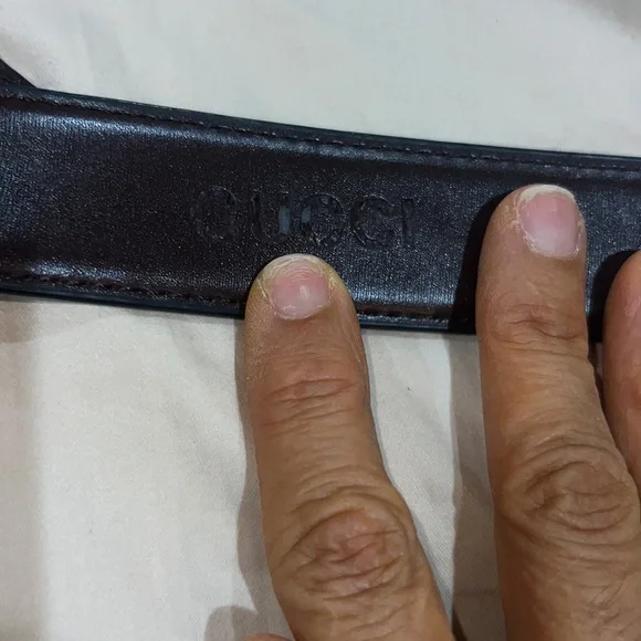Unbranded black belt interior brown nee but some flaws from inside Unbranded black belt interior brown nee but some flaws from  main image 2